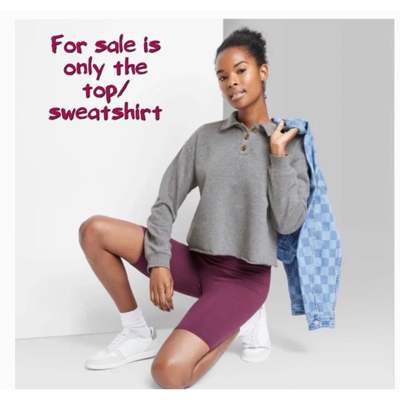 Wild Fable Cropped Polo Sweatshirt - Picture 2 of 16